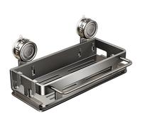 Weqizuerqi Shower Shelf with Suction Cups, Space-Saving for Shower Shelf, Drill-Free Frame for the Bathroom, for Soap, Wall, Bathroom, Apartment, Student Dorm, Home, Kitchen, Bedroom