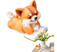 Weqizuerqi The Dog Statue - Resin Sculpture for Office Ornaments | Dog Sculpture | for Library Hallway Living Room Family Room Farm Holidays Shelf Outdoor