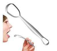 Weqizuerqi Tongue Scraper | Stainless Steel Tongue Cleaner - Fan-Shaped Reduce Bad Breath Improve Oral Hygiene Care Tool for Adults Family Travel-Friendly