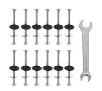 Weqizuerqi Trampoline Screws, Replacement Screws for Trampoline, Heavy Duty Trampoline Screw Tools - 12 Piece Jump Stability Tool, Trampoline Repair Kit with Key, Suitable for