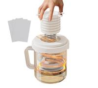 Weqizuerqi Yoghurt Press with Strainer - Reusable Yoghurt Press Strainer with Lid, for Private Home, Student Dorm, Hotel, Commercial Catering