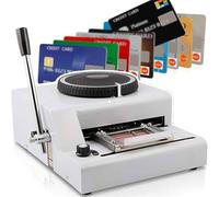 WEQOQZWAKN Manual Credit ID Printer - PVC Card Embossing Machine, Letterpress & Rotogravure Printing for Credit Cards, Stamping & Engraving, High Precision ID Card Maker