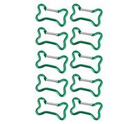 Weqspj 10pcs Bone Pattern Aluminum Hook Durability Climbing Clip Multipurpose For Camping Hiking And Everyday Needs Multipurpose Carabiner