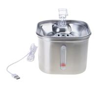 Weqspj 2.6L Automatic Cats Drinking Dispenser for Dog Water Fountain Pet Dispenser with Filtration Watering Supply Stainless Steel Fountain