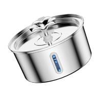 Weqspj 2.6L Automatic Cats Drinking Dispenser for Dog Water Fountain Pet Dispenser with Filtration Watering Supply Stainless Steel Fountain