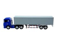 Weqspj 20.5CM Die-Cast Metal Container Truck Model Realistic Detailing Collectible Display for Home Office Enthusiasts Decorative Truck Miniature Art
