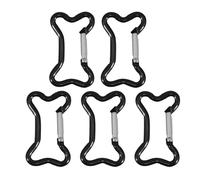 Weqspj 5Pcs Bone Shape Spring Snapping Clip Metal Keychains Buckle Backpacks Carabiner Dog Chain Connectors AntiRust Bone Shape Aluminum Carabiner Water Bottle Hanging