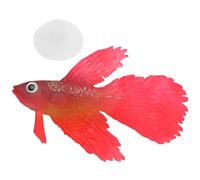 Weqspj Artificial Moving Fish Floating Silicone Betta with Suction Cup Fishing Line Aquarium Decorations for Aquarium Tank Landscaping Plant Landscape Fishtank Simulation Biological Tank Aquatic