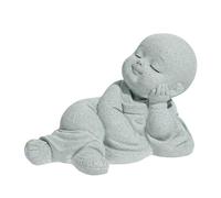 Weqspj Buddhist Statue Blue Sandstone Sculpture Handcrafted Spiritual Art for Desk Bookshelves Decoration Bluestone Figurine Home Decoration