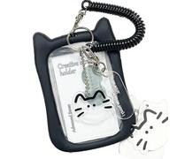 Weqspj Cats Ear Card Covers Photocard Holders Keychain Pendant Credit Case Protective Sleeve Lovely Bus Protector Cats Ear Photocard Holders Bus Cards Sleeve Keychain Pendant Credit Card Cover