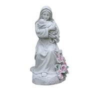 Weqspj LED Lighted Holy Mother and Baby Resins Sculpture Elegant Homes Decors Sentimental Mom Family Love Ornament Mother Child Figurine