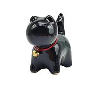 Weqspj Lovely Small Animal Figurine Ceramic Kitten Decoration Ornament for Table Setting or Home Desk Shelf Space Ornament Teahouse Ceremony Decoration