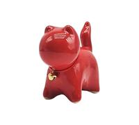 Weqspj Lovely Small Animal Figurine Ceramic Kitten Decoration Ornament for Table Setting or Home Desk Shelf Space Ornament Teahouse Ceremony Decoration