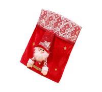 Weqspj Reusable Holiday Chair Cover Santa Snowman Designs Washable Fabric Simple Decoration Solution for Family Event Holiday Chair Slipcovers