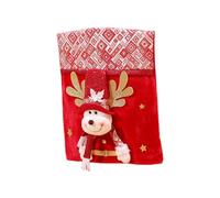 Weqspj Reusable Holiday Chair Cover Santa Snowman Designs Washable Fabric Simple Decoration Solution for Family Event Holiday Chair Slipcovers