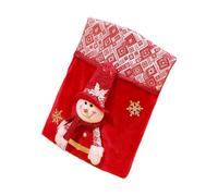 Weqspj Reusable Holiday Chair Cover Santa Snowman Designs Washable Fabric Simple Decoration Solution for Family Event Holiday Chair Slipcovers