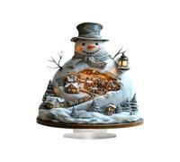 Weqspj Santa and Festive Tree Acrylic Safe for Kids Pets Great for Mantels Displays Santa Acrylic Decoration