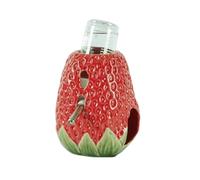 Weqspj Strawberry Shape Rodents Drinking Bottle Shelter Place Ceramic Water Dispenser Leakproof Small Pet Watering Accessories LeakProof Hamster Water Dispenser
