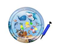 Weqspj Thickened 100cm Inflatable Cooling Water Pad for Dog Cats PVC Pet Mat Hot Weather Sensory Play Mat Thickened Pet Water Cushion