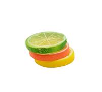 WEQYFDC Artificial Fruits 5Pcs Mini Fake Plastic Lemon Slices Foam Model Party Kitchen Wedding Decoration Diy Scrapbooking(Mix)