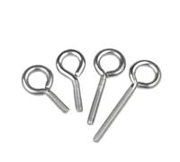 WEQYFDC Eye Bolts Stainless Steel Eye Screw Bolt M4 M5 M6 M8 M10 Ring Hook Hanging(16mm,M4-5pcs)