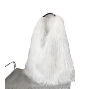 WEQYFDC Fluffy Plush Women Shoulder Bag Soft Faux Fur Bags for Women Overlarge Handbag Winter Puffy Shopper Tote(White)