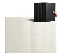WEQYFDC Notepad 2Set A4 A5 B5 Notebook To-Do Lined Blank Grid Paper Journal Diary Sketchbook Drawing Painting Graffiti Notepad Stationery(B5 Black Grid)