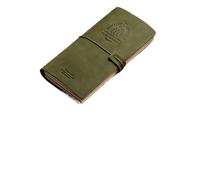 WEQYFDC Notepad 2Set Leather Travel Notebook Standard Passport Ledger Journal Diary Stationery Supplies(Green-Standard)