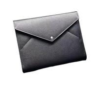 WEQYFDC Notepad Magnetic Button Catch Envelope Design Luxury Notebook Leather Cover Paper Chapters Unique Loose-leaf Writing Stationery