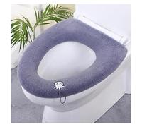 WEQYFDC Thicker Bathroom Toilet Seat Cover Pads Soft Warmer Cushion Stretchable Washable Cloth(Dark grey)
