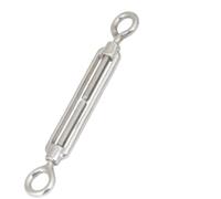 WEQYFDC Turnbuckle 1pcs M4/M5/M6/M8 304 Stainless Steel Turnbuckle Bolt Hook Rigging Eye Screw Wire Rope Tensioning Tightener Tight Connector(M8,O to O)