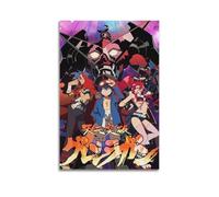 WEQYWEY Anime Tengen Toppa Gurren Lagann Posters Wall Art Canvas Vintage Music And Movies Aesthetic Poster Decorative Painting Living Room Bed Room Decor12x18inch(30x45cm) Unframe-style