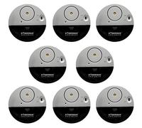 WER Doberman Security Slim Loud 100dB Alarm and Vibration Sensors-Modern & Ultra-Thin Design Compatible with Home, Office, Dorm Room or Even RVs (8-Pack)
