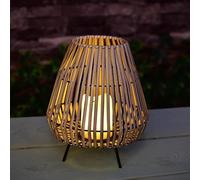 Wer-Homeshowroom Solar Powered Light Scandi Coast Solar Powered Tripod Table Lamp Perfect Decorative Feature by Day and Solar Light by Night 1 x Rechargeable Battery Included