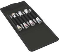Wera 003180 8740 B HF 1 Zyklop 3/8" Drive 7 Piece Long Hexagon Bit Socket Set