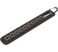 Wera 003891 1/4" Drive 9 Piece Empty Textile Belt Socket and Bit Socket Rail