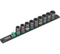Wera 005490 Magnetic Socket Rail C Impaktor 1 9Pce 1/2" 13-21mm Zyklop SocketSet