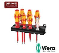 Wera 006147 Kraftform 7 Piece VDE Insulated Screwdriver Set - Slotted & Phillips