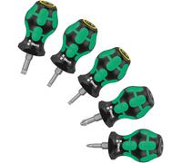 Wera 008871 Stubby Set 2 Slotted & Pozi 5 Piece Short Screwdriver Set
