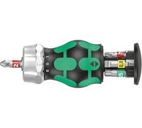 Wera 008883 6 Piece Kraftform Kompakt Stubby RA 1 Ratcheting Screwdriver Bit Set