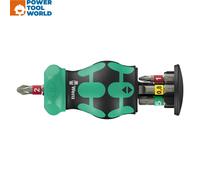 Wera 008891 Kraftform Kompakt Stubby Magazine RA 1 Ratchet Bit Screwdriver x6...