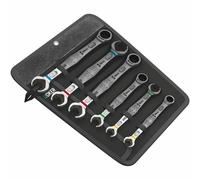 Wera 020022 Joker 6pce 10-19mm Ratcheting / Double Open End Spanner Set