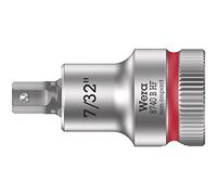 Wera 05003087001 8740 B Holding Function Zyklop In-Hex Bit-Socket, Red, 3/8-Inch, 7/32-Inch x 35 mm