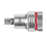 Wera 05003087001 8740 B Holding Function Zyklop In-Hex Bit-Socket, Red, 3/8-Inch, 7/32-Inch x 35 mm