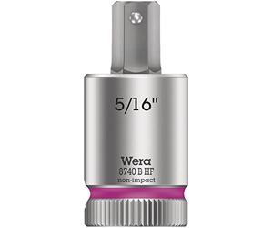 Wera 05003091001 8740 B Holding Function Zyklop In-Hex Bit-Socket, Pink, 3/8-Inch, 5/16-Inch x 38 mm