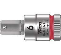Wera 8740 A HF Zyklop 1/4" Drive Hexagon Socket Bit Metric 1/4" 6mm