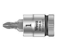 Wera 05003354001 8755 A Pozidriv Zyklop bit socket, 1/4" drive, PZ 2 x 28 mm