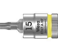 Wera 05003360001 8767 A HF Torx Bit Socket 1/4 Inch with Retaining Function, yellow, 05003363001