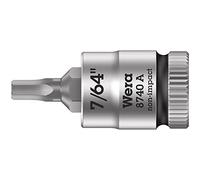 Wera 05003382001 8740 A Zyklop In-Hex Bit-Socket, Black, 1/4-Inch x 28 mm, 7/64-Inch