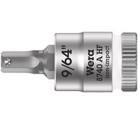 Wera 05003384001 8740 A HF Zyklop bit socket with holding function, 1/4" drive, 9/64" x 28 mm